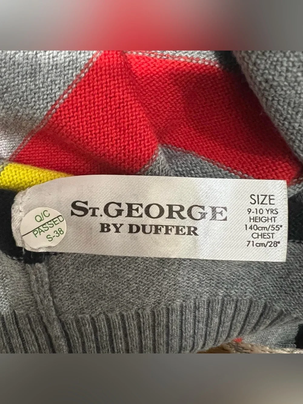 NWT Vintage St. George by Duffer Boys Striped Knit Cotton Sweater Size Age 9-10